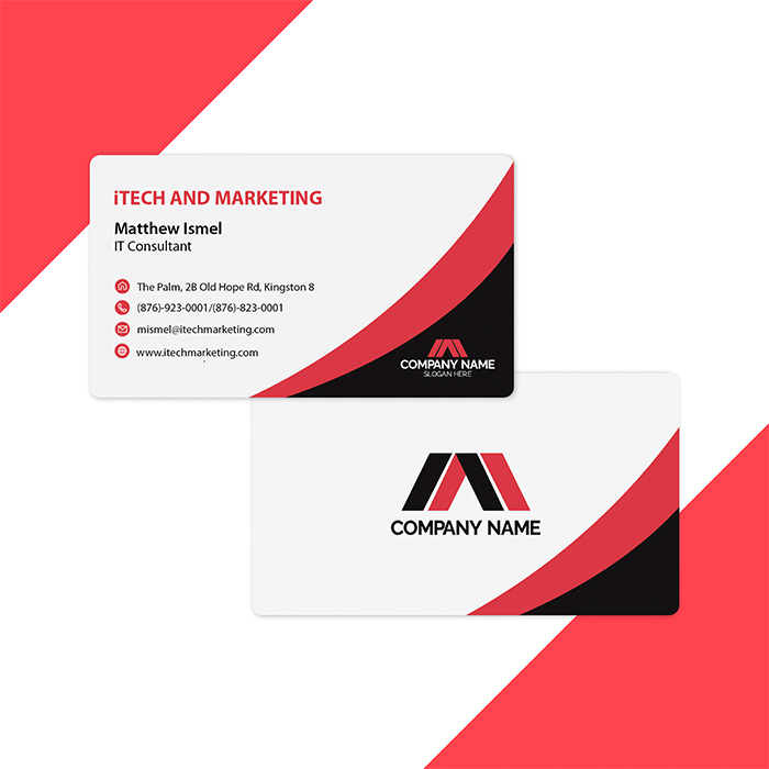 Download Rounded Horizontal Business Card - Two Sided - Just Click Send